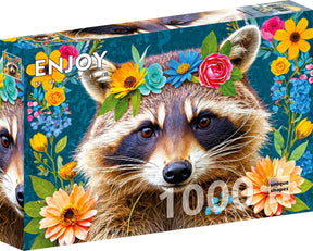 Floral Raccoon 1000 Piece Jigsaw Puzzle | Enjoy Puzzles - Jigsaw Puzzles - The Puzzle Center
