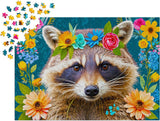 Floral Raccoon 1000 Piece Jigsaw Puzzle | Enjoy Puzzles - Jigsaw Puzzles - The Puzzle Center