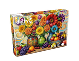 Flower Fruit Delight 1000 Piece Jigsaw Puzzle | Delfy - Jigsaw Puzzles - The Puzzle Center