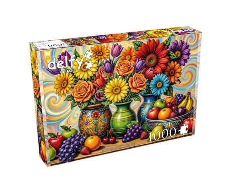 Flower Fruit Delight 1000 Piece Jigsaw Puzzle | Delfy - Jigsaw Puzzles - The Puzzle Center