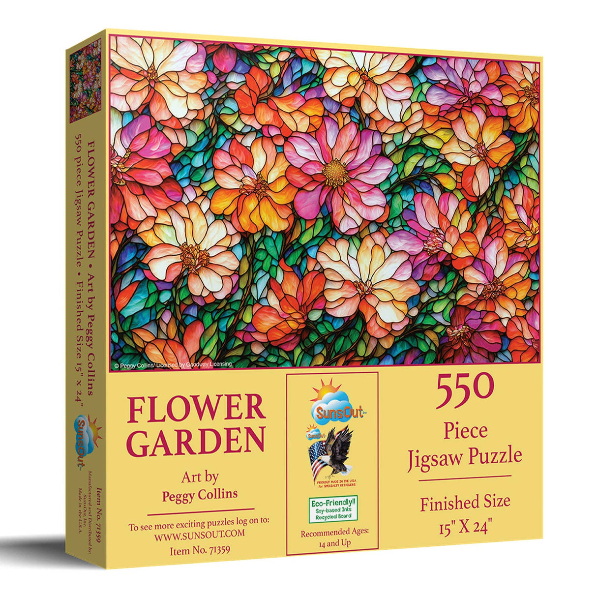 Flower Garden 550 Piece Floral Puzzle by SunsOut Puzzles - SunsOut - Jigsaw Puzzles - The Puzzle Center - 