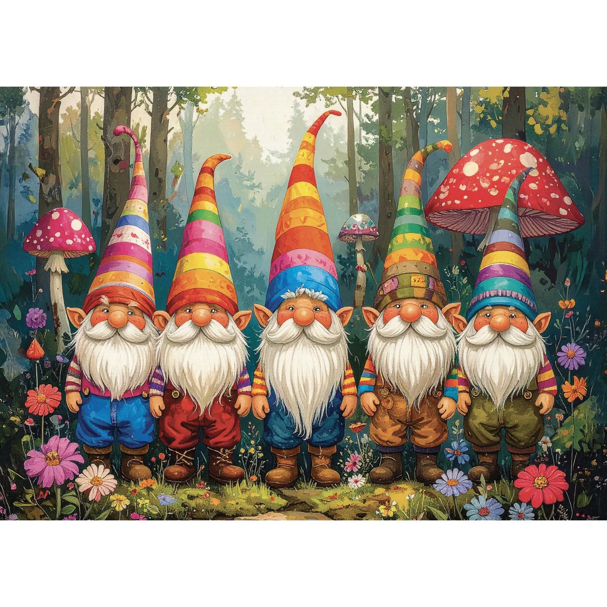 Forest Gnome Gathering 1000 Piece Jigsaw Puzzle | Delfy Puzzles - Jigsaw Puzzles - The Puzzle Center