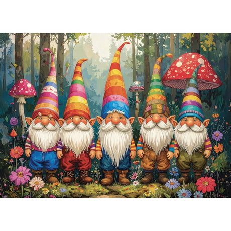 Forest Gnome Gathering 1000 Piece Jigsaw Puzzle | Delfy Puzzles - Jigsaw Puzzles - The Puzzle Center