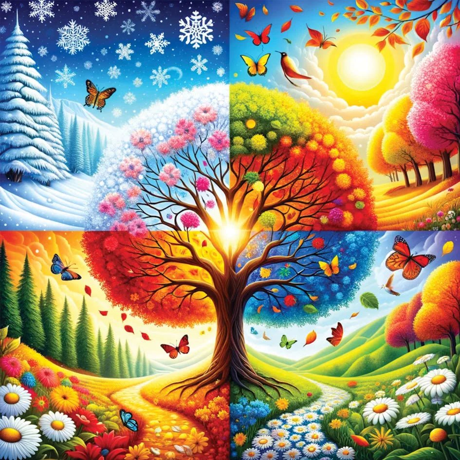Four Seasons 1000 Piece Jigsaw Puzzle | Yazz - Jigsaw Puzzles - The Puzzle Center