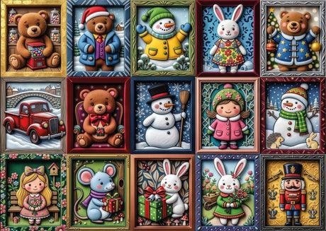 Framed Christmas Charm 1000 Piece Jigsaw Puzzle | JaCaRou - Jigsaw Puzzles - The Puzzle Center