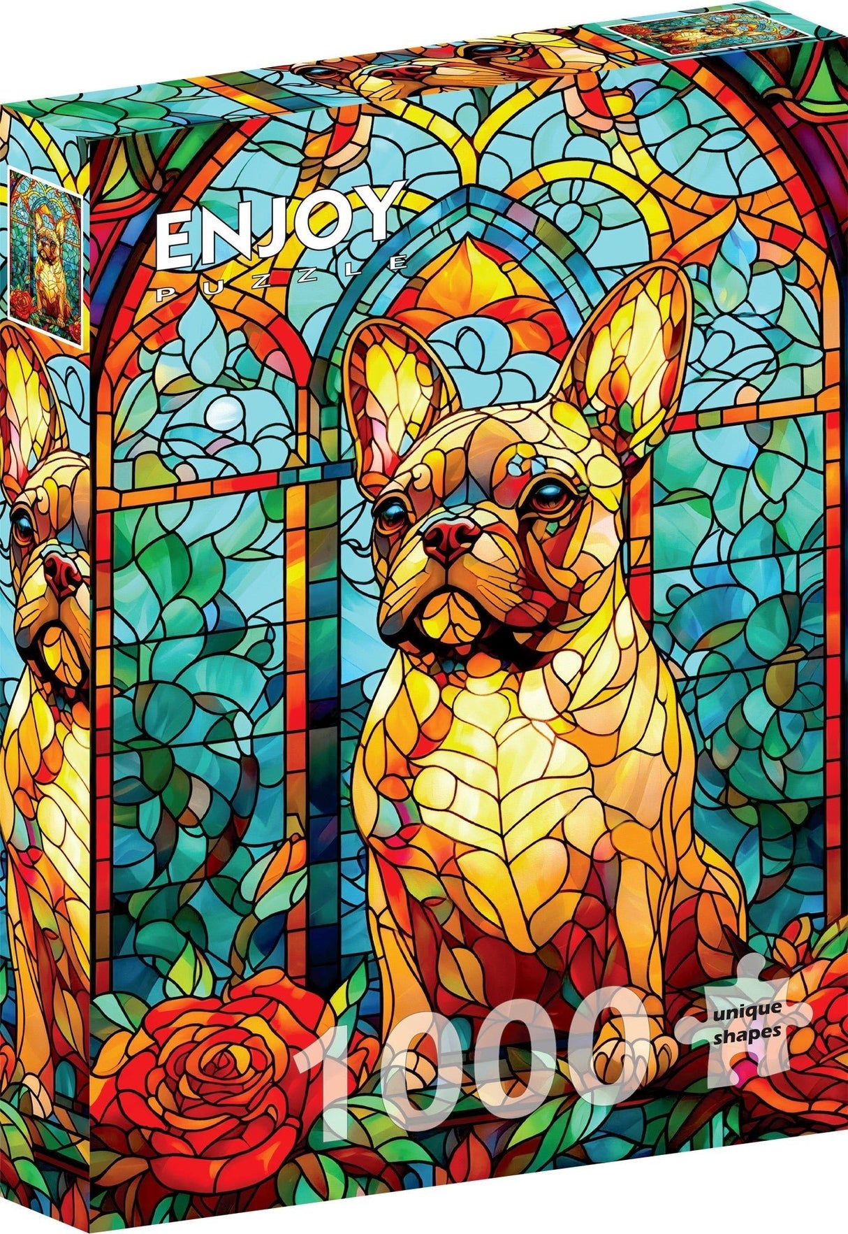 French Bulldog Stained Glass 1000 Piece Jigsaw Puzzle | Enjoy Puzzles - Jigsaw Puzzles - The Puzzle Center