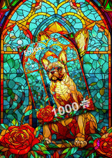 French Bulldog Stained Glass 1000 Piece Jigsaw Puzzle | Enjoy Puzzles - Jigsaw Puzzles - The Puzzle Center