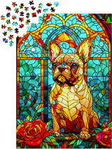 French Bulldog Stained Glass 1000 Piece Jigsaw Puzzle | Enjoy Puzzles - Jigsaw Puzzles - The Puzzle Center