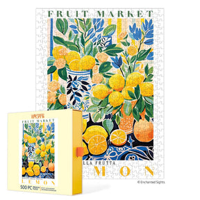 Fruit Market Lemons 500 Piece Jigsaw Puzzle | WerkShoppe - Jigsaw Puzzles - The Puzzle Center