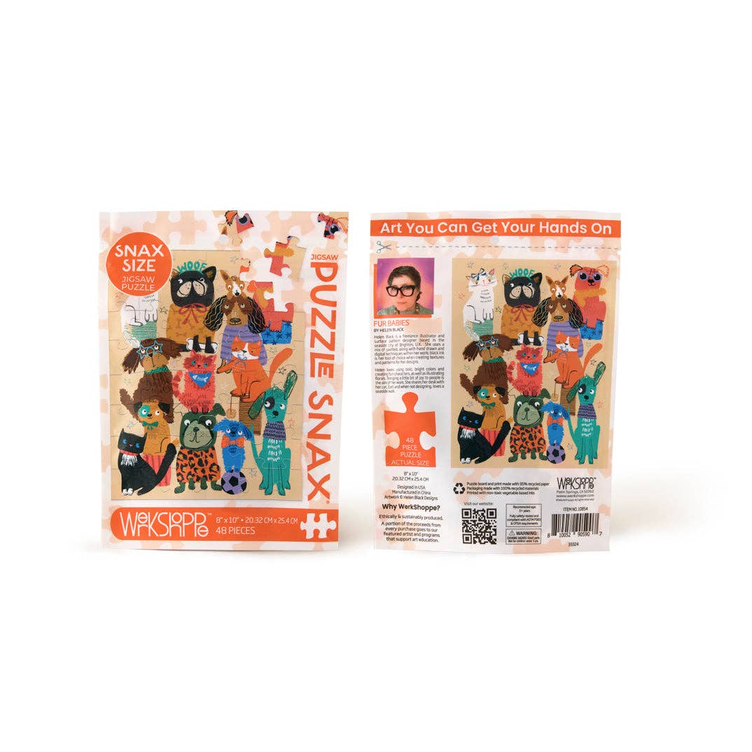 Fur Babies 48 Piece Puzzle Snax Mini JIgsaw Puzzle | WerkShoppe - Jigsaw Puzzles - The Puzzle Center