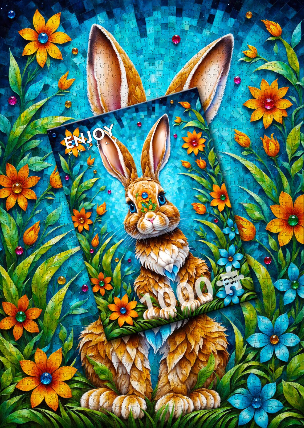 Garden Bunny 1000 Piece Jigsaw Puzzle | Enjoy Puzzles - Jigsaw Puzzles - The Puzzle Center
