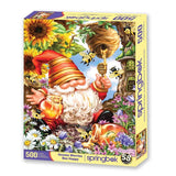 Gnome Worries Bee Happy 1000 Piece Jigsaw Puzzle by Springbok Puzzles - Springbok Puzzles - Jigsaw Puzzles - The Puzzle Center