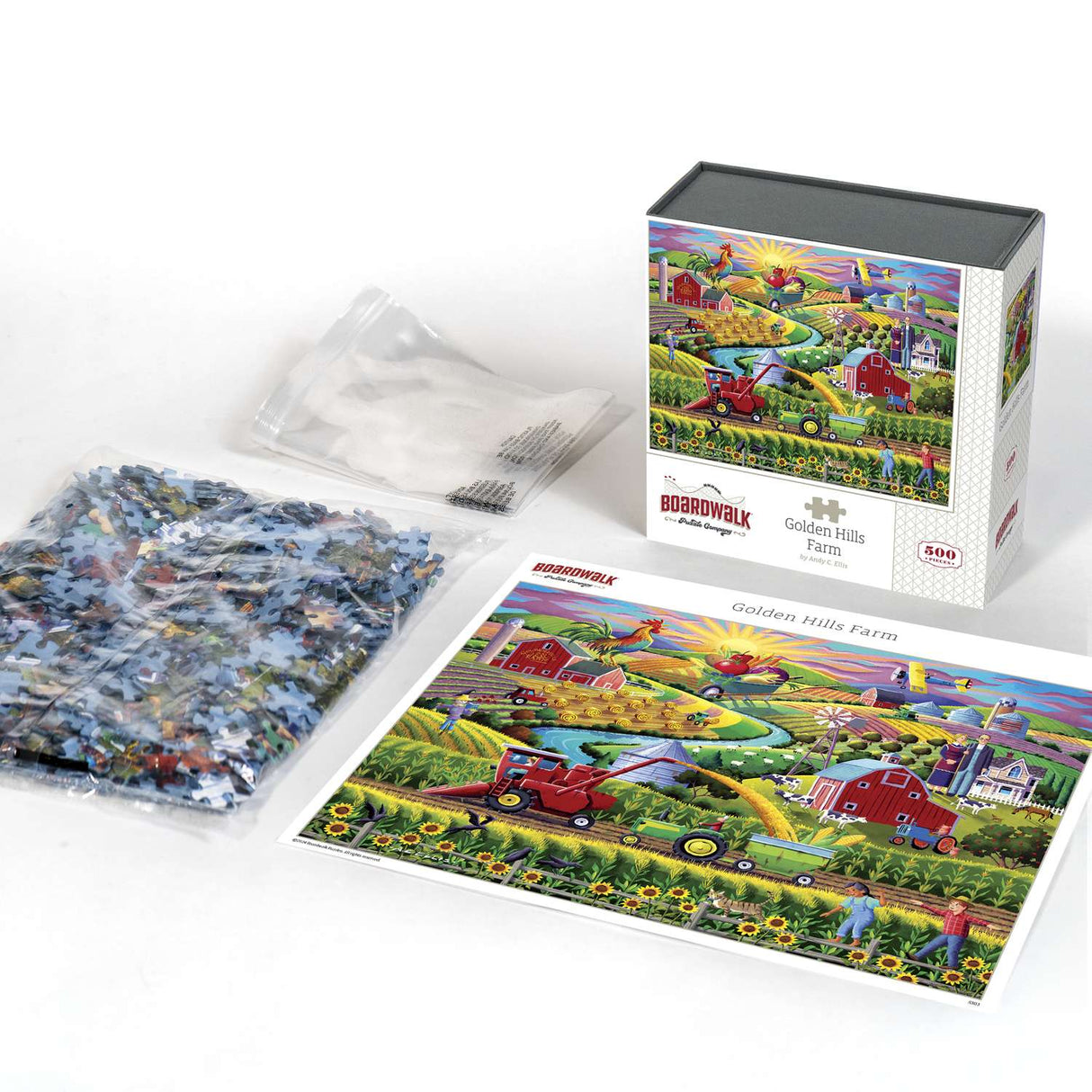 Golden Hills Farm 500 Piece Jigsaw Puzzle | Boardwalk Puzzles - Jigsaw Puzzles - The Puzzle Center