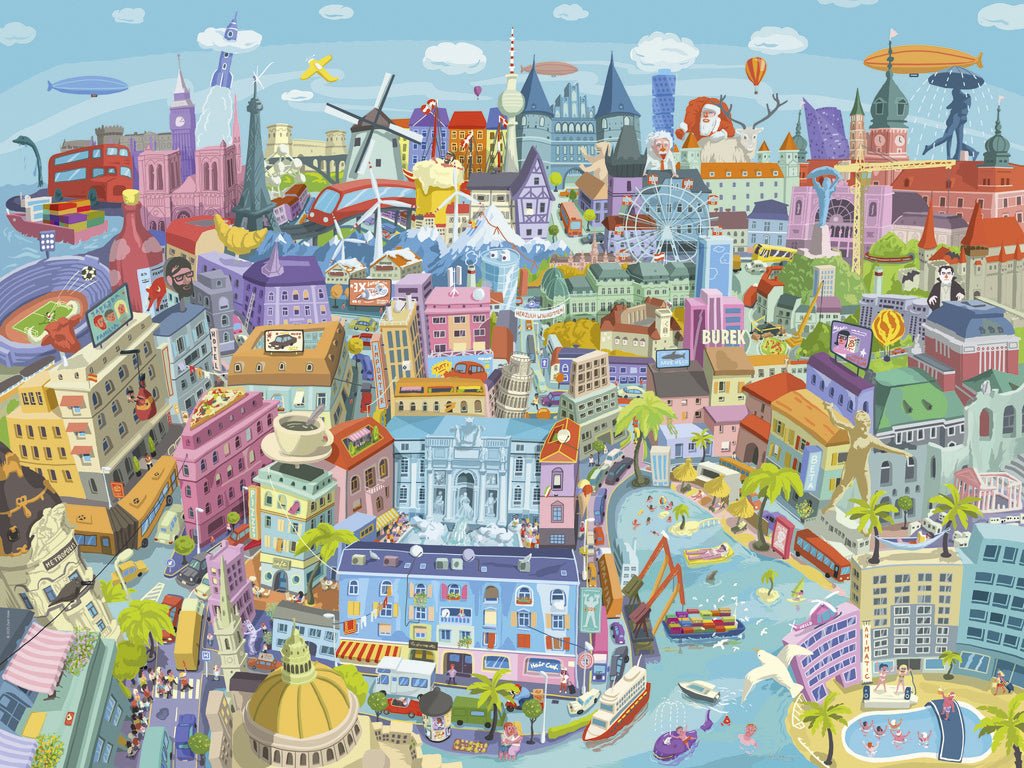 Good Old Europe Vidak 1500 Piece Jigsaw Puzzle | Heye - Jigsaw Puzzles - The Puzzle Center