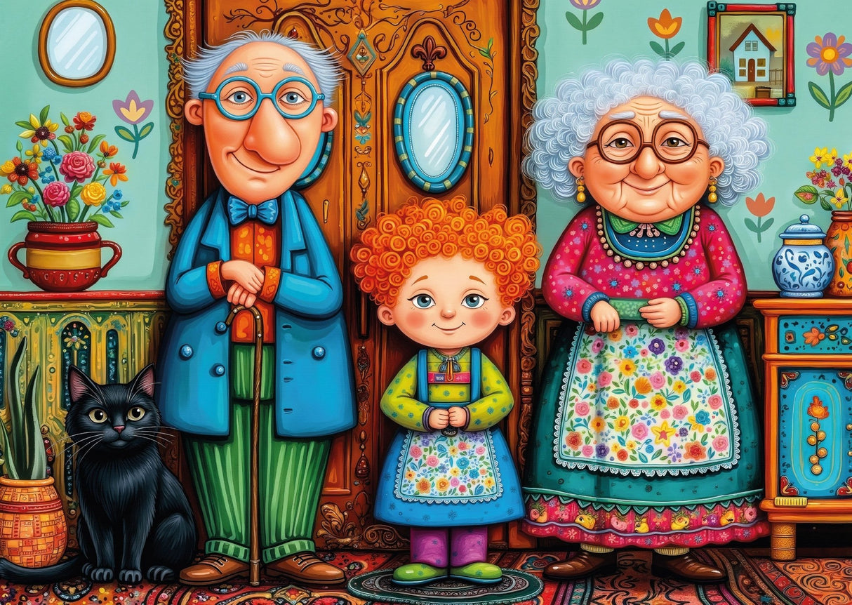 Grandpa, Grandma & Me 1000 Piece Jigsaw Puzzle | JaCaRou - Jigsaw Puzzles - The Puzzle Center