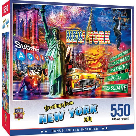 Greetings From New York City 500 Piece Jigsaw Puzzle | Masterpieces - Jigsaw Puzzles - The Puzzle Center