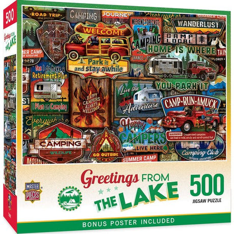 Greetings From The Lake 500 Piece Jigsaw Puzzle | Masterpieces - Jigsaw Puzzles - The Puzzle Center