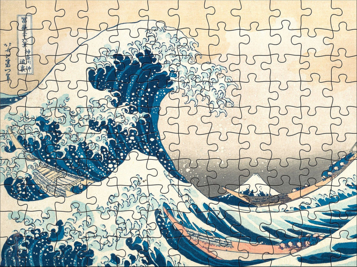 Hokusai 120 Piece Double Sided Jigsaw Puzzle Set | Pomegranate - Mini Jigsaw Puzzles - The Puzzle Center