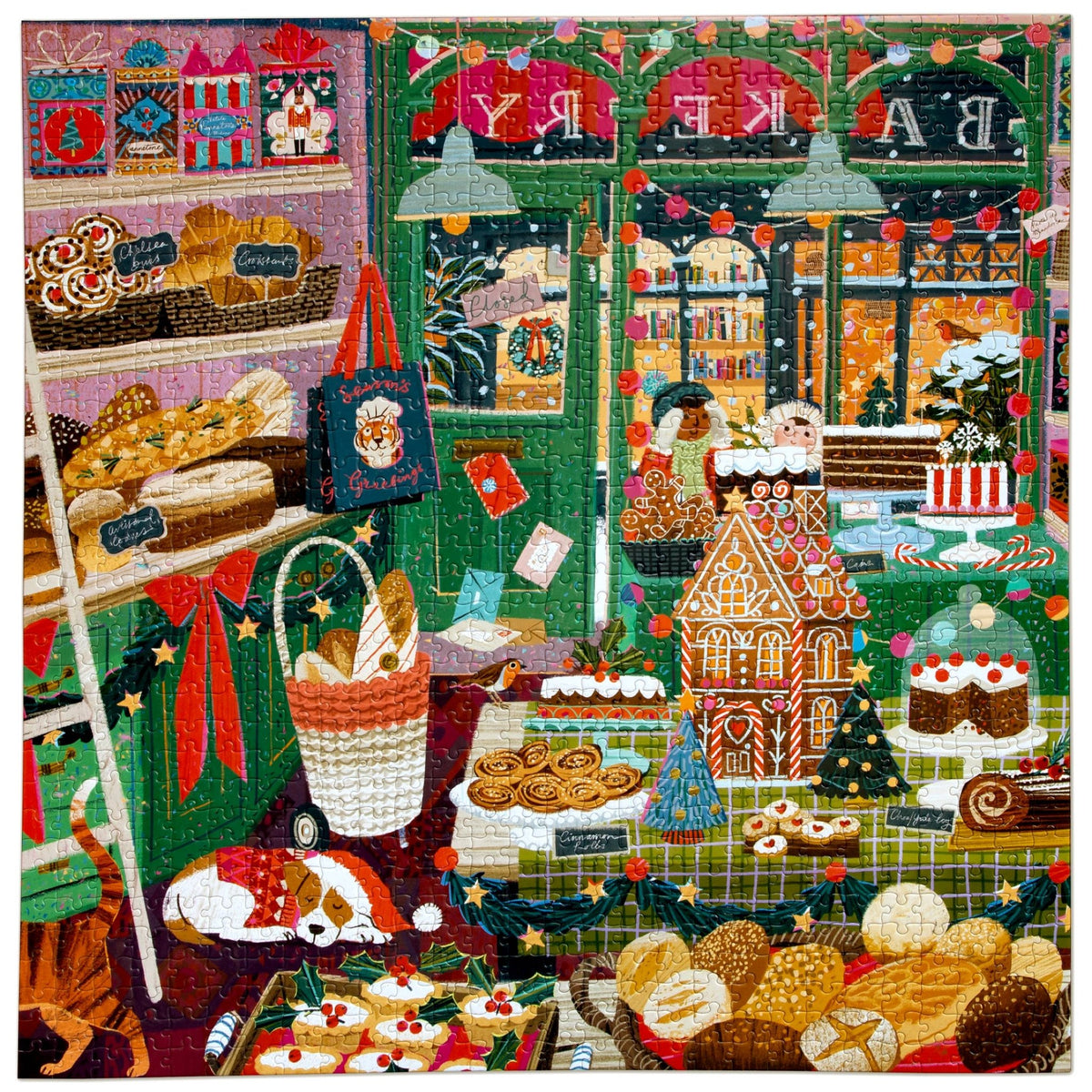 Holiday Bakery 1000 Piece Jigsaw Puzzle | eeBoo - Jigsaw Puzzles - The Puzzle Center