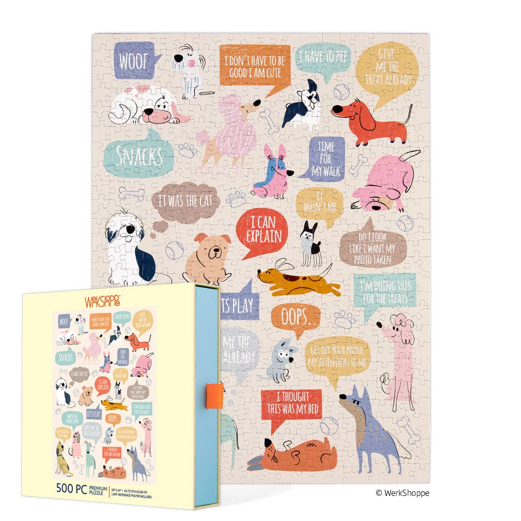 If Dogs Could Talk 500 Piece Jigsaw Puzzle | WerkShoppe - Jigsaw Puzzles - The Puzzle Center