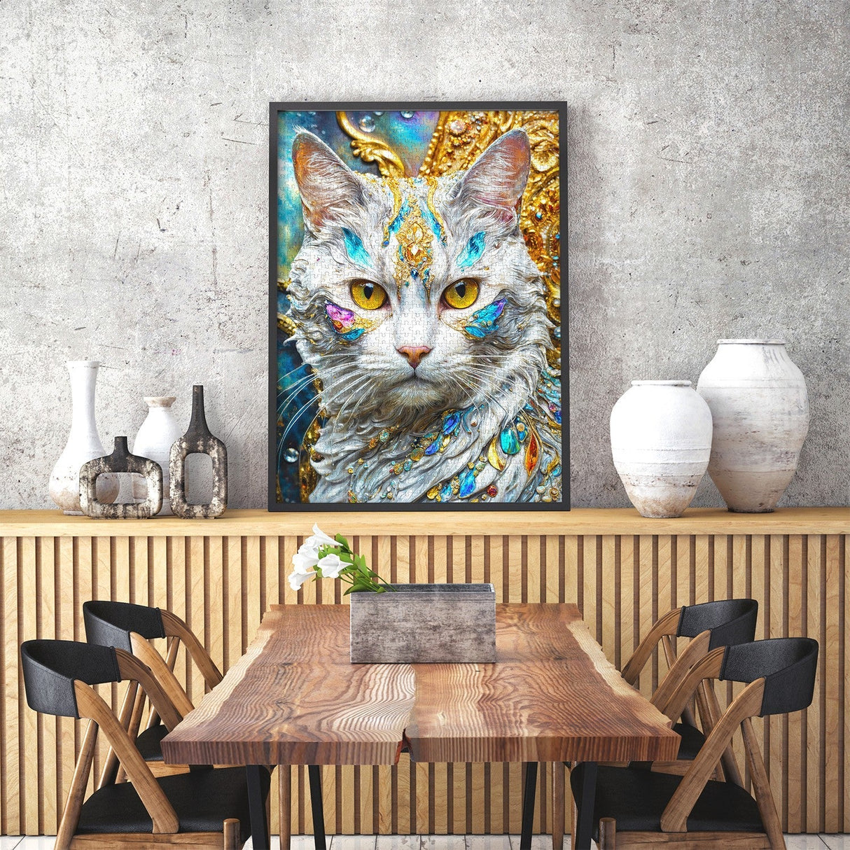 Jeweled Cat 1000 Piece Jigsaw Puzzle | Enjoy Puzzles - Jigsaw Puzzles - The Puzzle Center