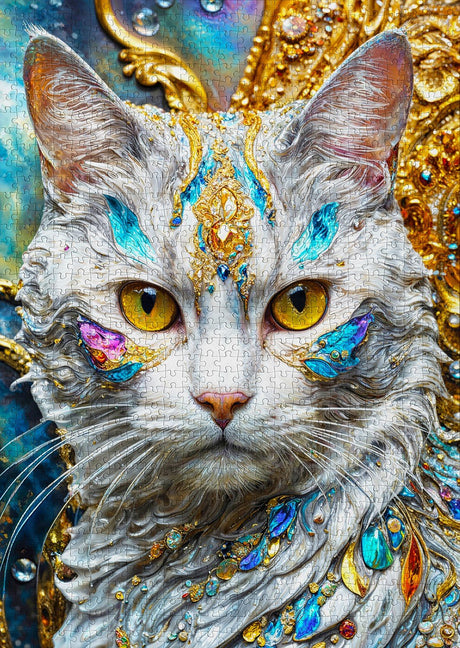Jeweled Cat 1000 Piece Jigsaw Puzzle | Enjoy Puzzles - Jigsaw Puzzles - The Puzzle Center