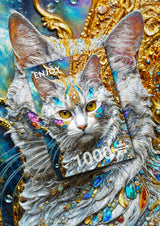 Jeweled Cat 1000 Piece Jigsaw Puzzle | Enjoy Puzzles - Jigsaw Puzzles - The Puzzle Center