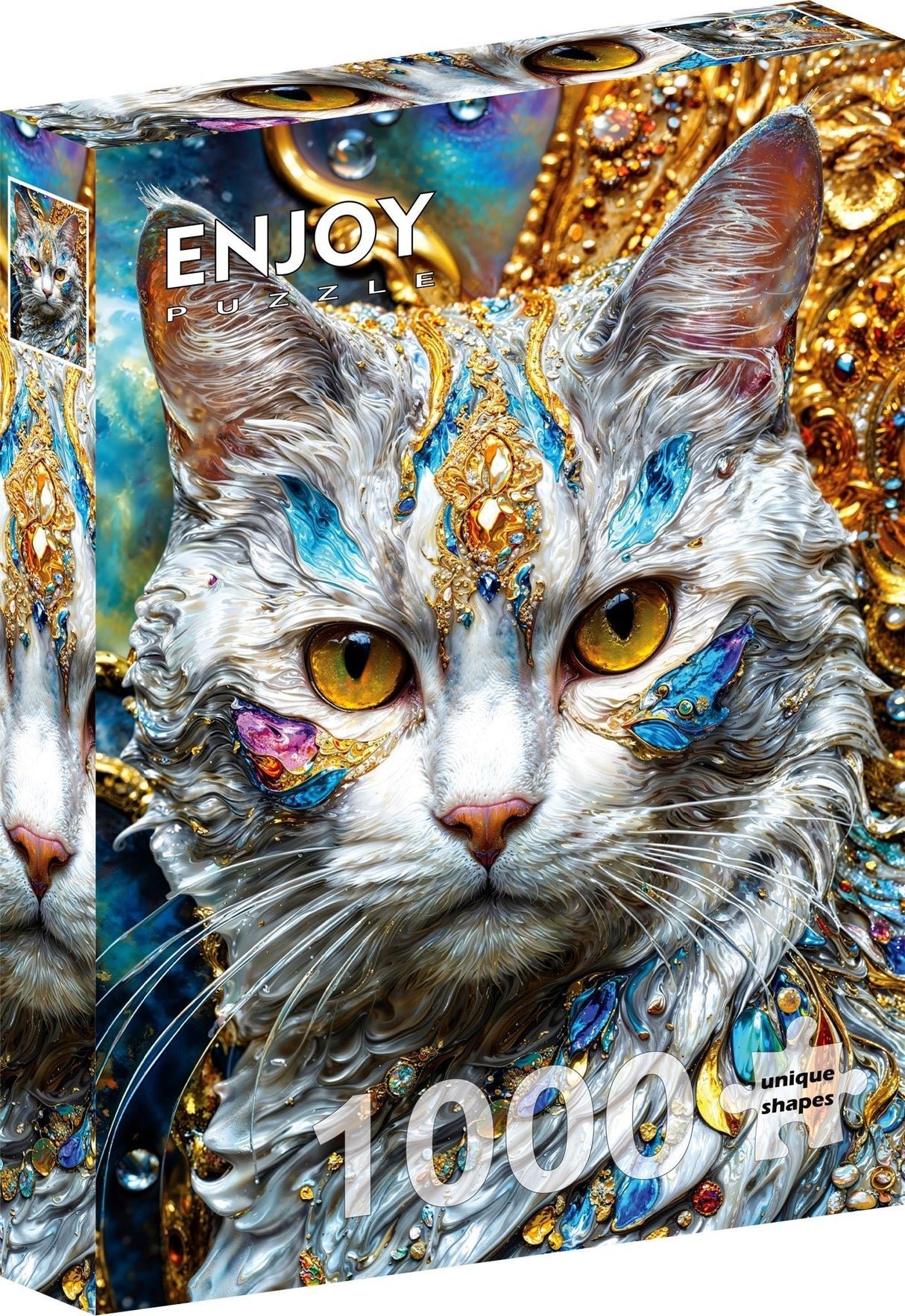 Jeweled Cat 1000 Piece Jigsaw Puzzle | Enjoy Puzzles - Jigsaw Puzzles - The Puzzle Center