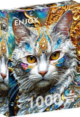 Jeweled Cat 1000 Piece Jigsaw Puzzle | Enjoy Puzzles - Jigsaw Puzzles - The Puzzle Center
