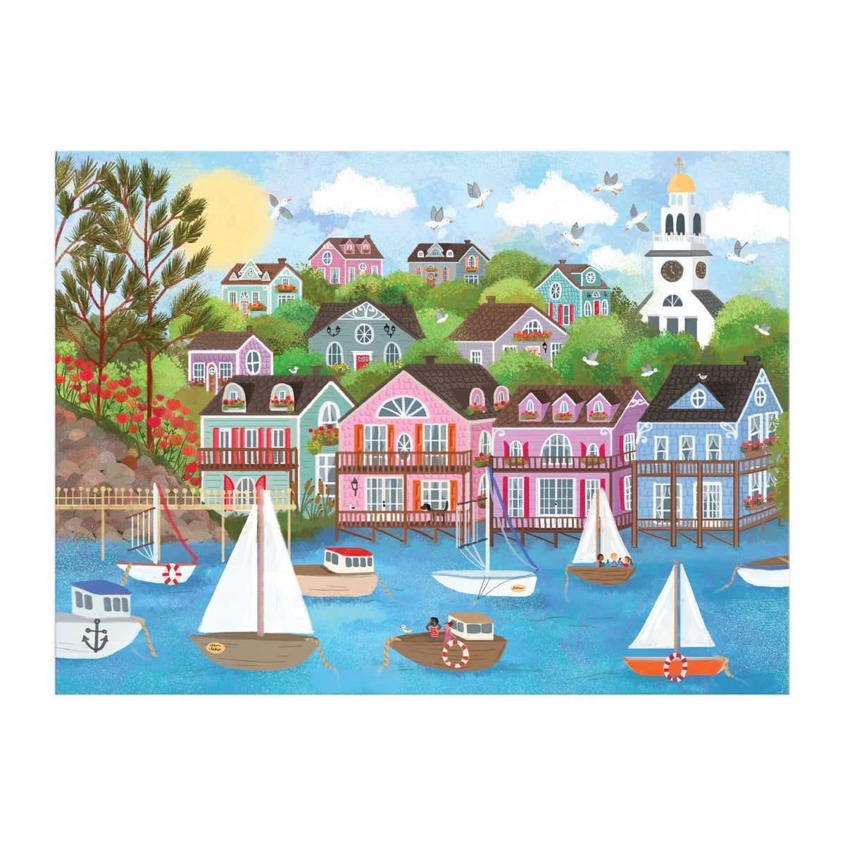 Joy Laforme Harbor by the Sea 1000 Piece Jigsaw Puzzle | Galison - Jigsaw Puzzles - The Puzzle Center