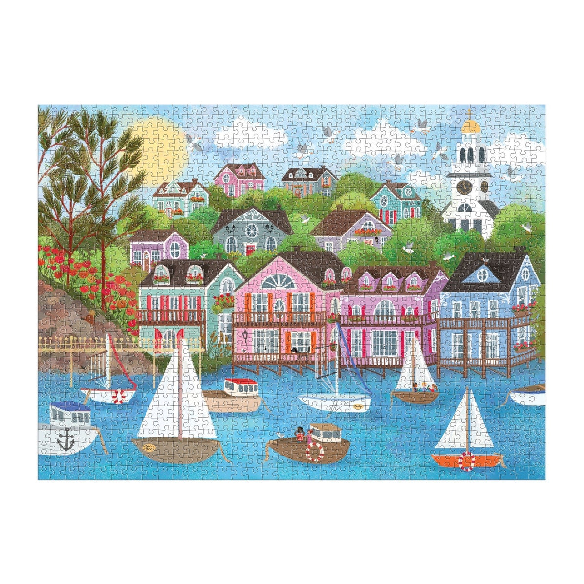 Joy Laforme Harbor by the Sea 1000 Piece Jigsaw Puzzle | Galison - Jigsaw Puzzles - The Puzzle Center