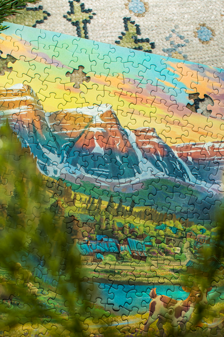 Kashmir Valley 500 Piece Jigsaw Puzzle | Laila Luxury Puzzles - Jigsaw Puzzles - The Puzzle Center