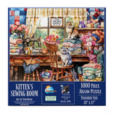 Kitten's Sewing Room 1000 Piece Puzzle by SunsOut Puzzles - SunsOut - Jigsaw Puzzles - The Puzzle Center - 