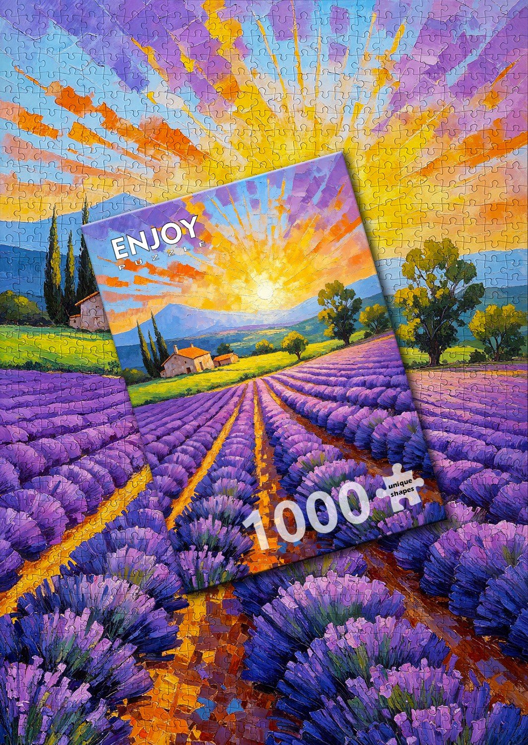 Lavender Sunset 1000 Piece Jigsaw Puzzle | Enjoy Puzzles - Jigsaw Puzzles - The Puzzle Center