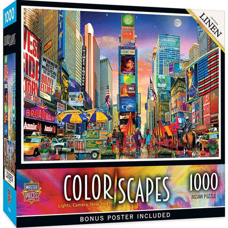 Lights, Camera, New York! 1000 Piece Jigsaw Puzzle | Masterpieces - Jigsaw Puzzles - The Puzzle Center