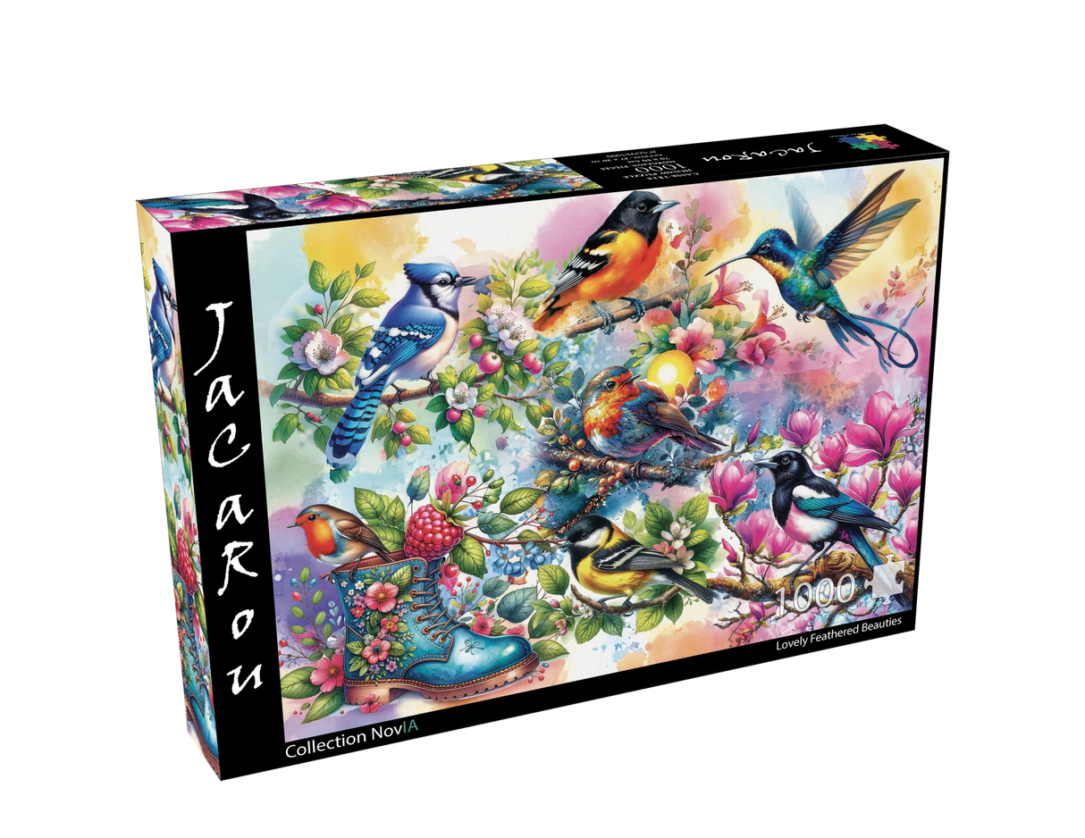 Lovely Feathered Beauties 1000 Piece Jigsaw Puzzle | JaCaRou Puzzles - Jigsaw Puzzles - The Puzzle Center