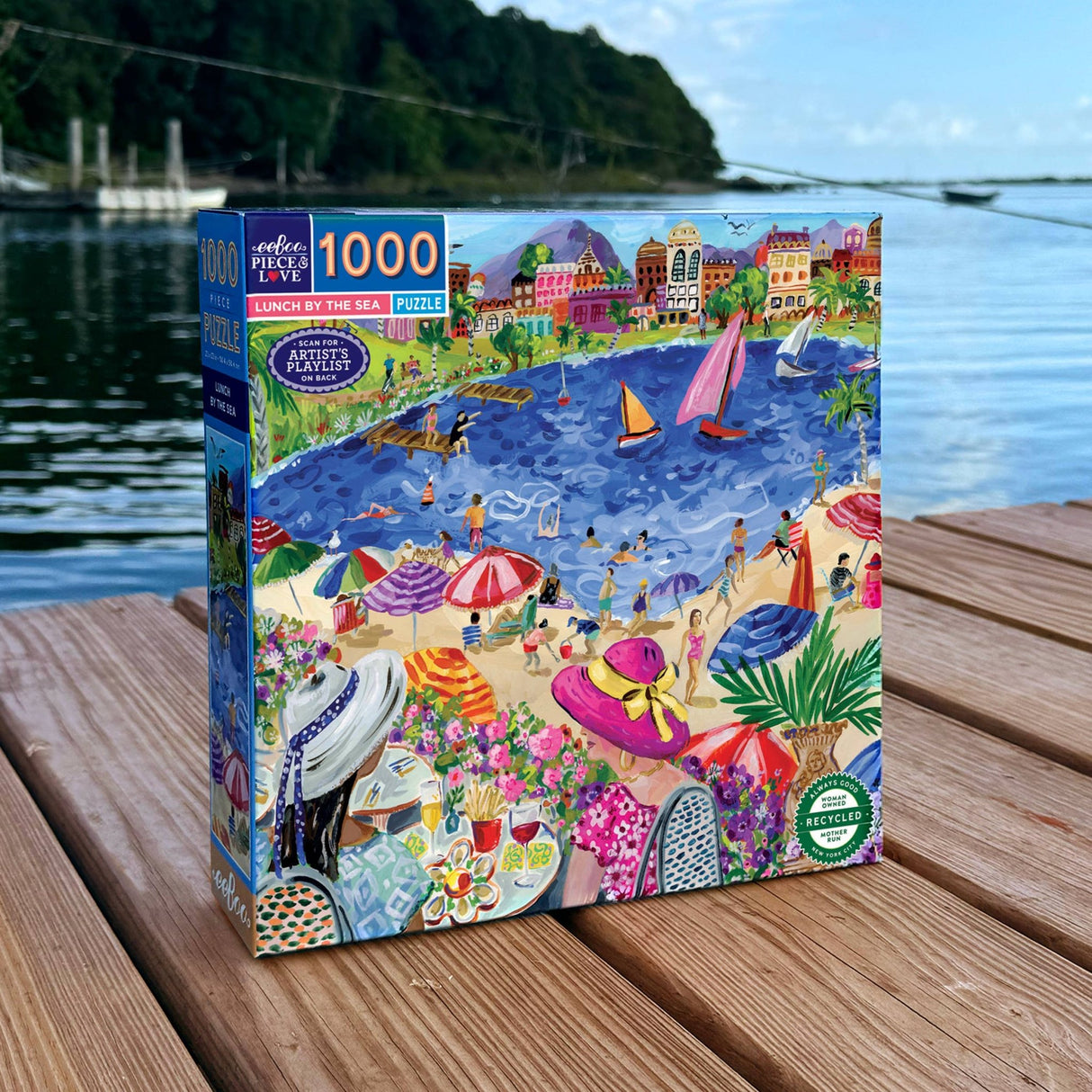 Lunch by the Sea 1000 Piece Jigsaw Puzzle | eeBoo - Jigsaw Puzzles - The Puzzle Center