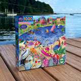 Lunch by the Sea 1000 Piece Jigsaw Puzzle | eeBoo - Jigsaw Puzzles - The Puzzle Center