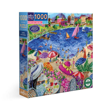 Lunch by the Sea 1000 Piece Jigsaw Puzzle | eeBoo - Jigsaw Puzzles - The Puzzle Center