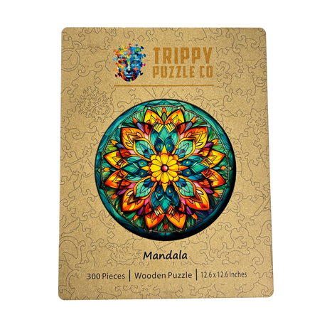 Mandala Shaped 300 Piece Wooden Jigsaw Puzzle | Trippy Puzzle Co - Jigsaw Puzzles - The Puzzle Center