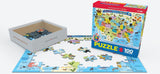 Map of the United States of America 100 Piece Jigsaw Puzzle by Eurographics - SMART KIDS Collection - Eurographics - Jigsaw Puzzles - The Puzzle Center - 