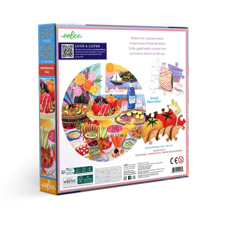 Mediterranean Table 500 Piece Jigsaw Puzzle | eeBoo - Jigsaw Puzzles - The Puzzle Center