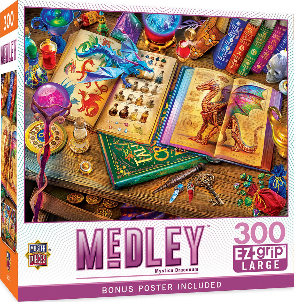 Medley Mystica Draconum 300 Piece EZ Grip Jigsaw Puzzle | Masterpieces - Jigsaw Puzzles - The Puzzle Center