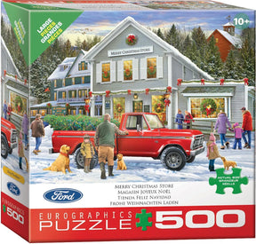 Merry Christmas Store 500 Piece Jigsaw Puzzle | Eurographics - Jigsaw Puzzles - The Puzzle Center