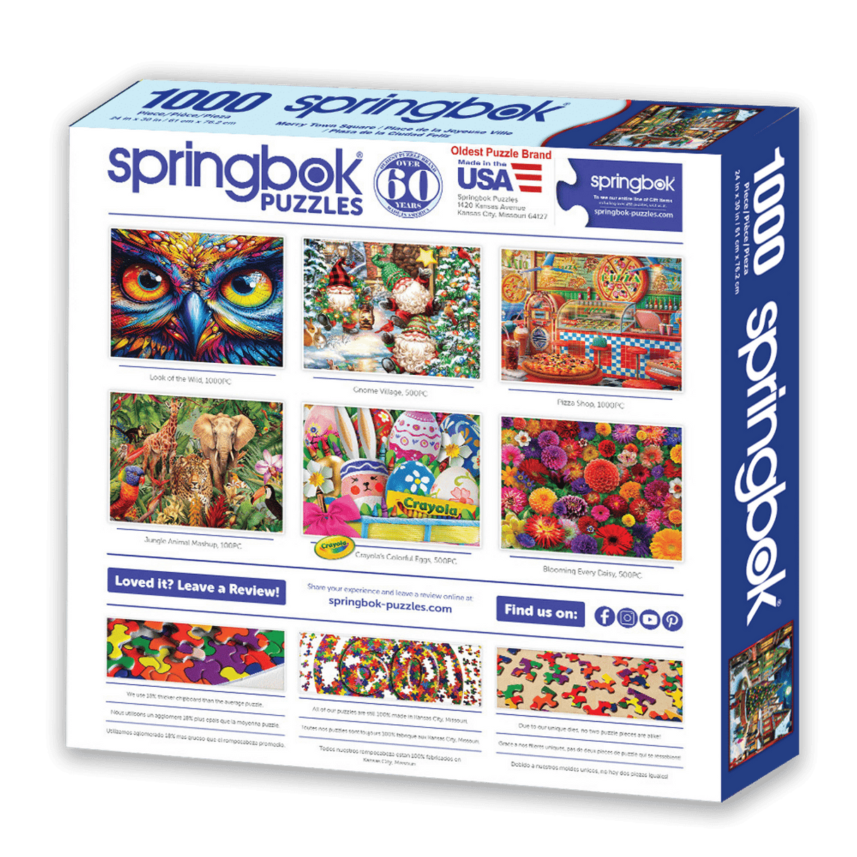 Merry Town Square 1000 Piece Jigsaw Puzzle | Springbok Puzzles - Springbok Puzzles - Jigsaw Puzzles - The Puzzle Center