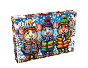 Mice In Mittens 1000 Piece Jigsaw Puzzle | Delfy - Jigsaw Puzzles - The Puzzle Center