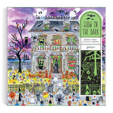 Michael Storrings Haunted House 500 Piece Glow in the Dark Jigsaw Puzzle | Galison - Jigsaw Puzzles - The Puzzle Center