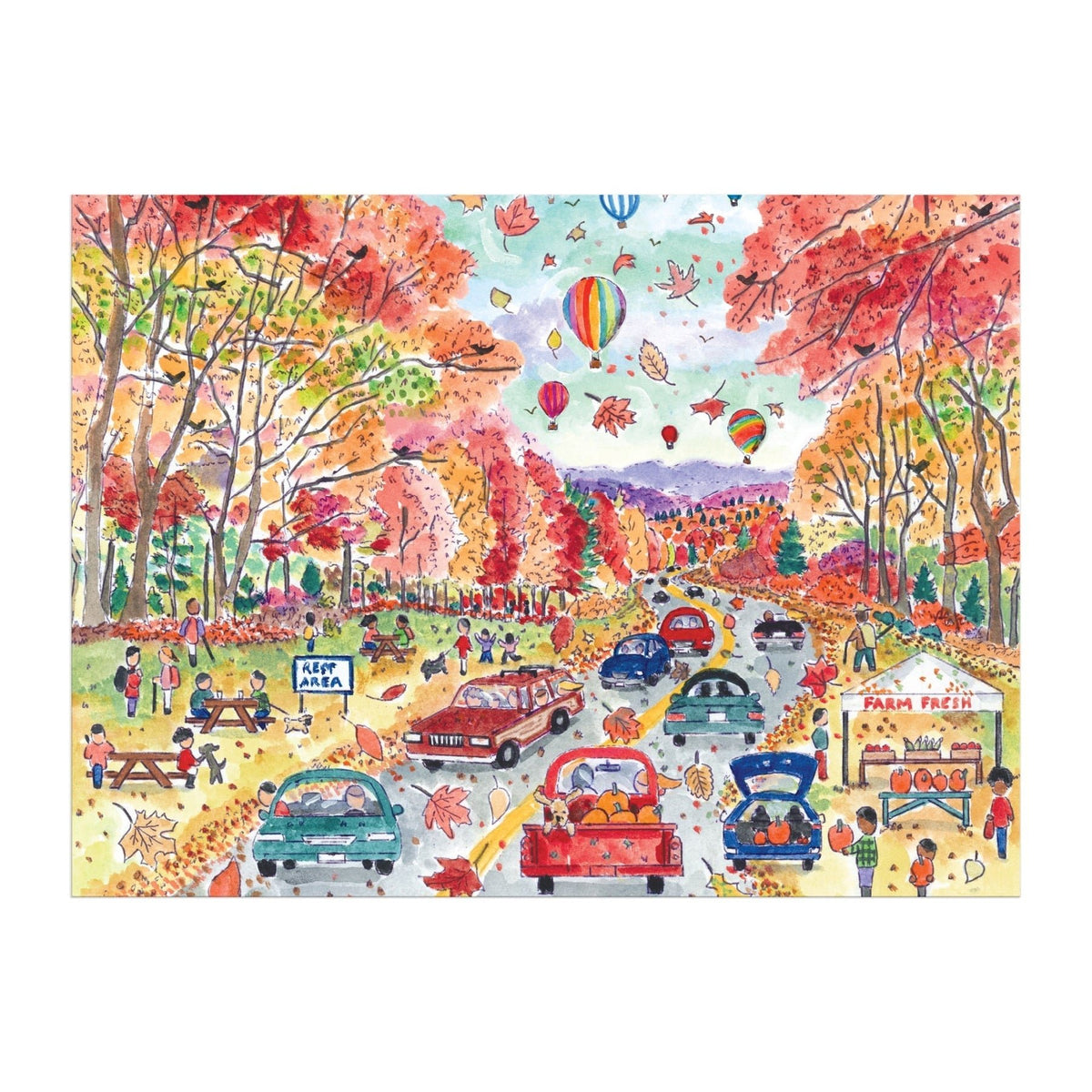 Michael Storrings Leaf Peeping 1000 Piece Jigsaw Puzzle | Galison - Jigsaw Puzzles - The Puzzle Center