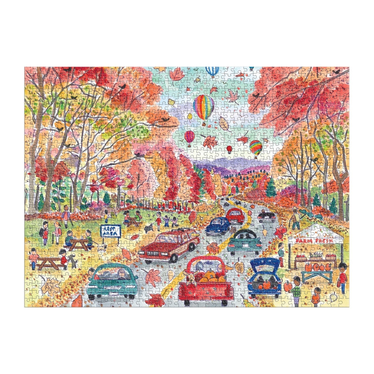 Michael Storrings Leaf Peeping 1000 Piece Jigsaw Puzzle | Galison - Jigsaw Puzzles - The Puzzle Center