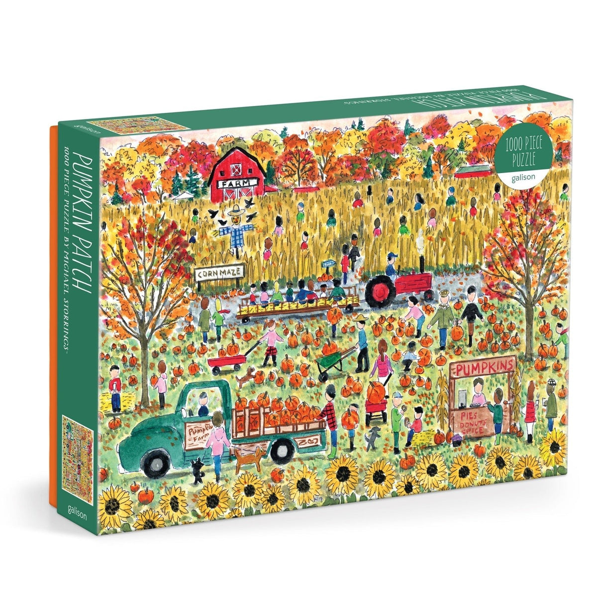 Michael Storrings Pumpkin Patch 1000 Piece Jigsaw Puzzle | Galison - Jigsaw Puzzles - The Puzzle Center